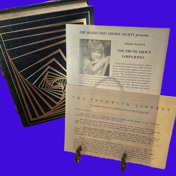 Franklin SIGNED FIRST EDITION Hardcover Book The Truth About Lorin Jones Lurie - Picture 1 of 10